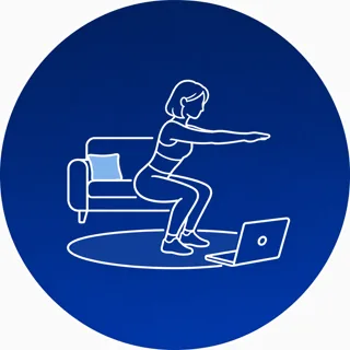 At-Home Pilates student following a virtual class