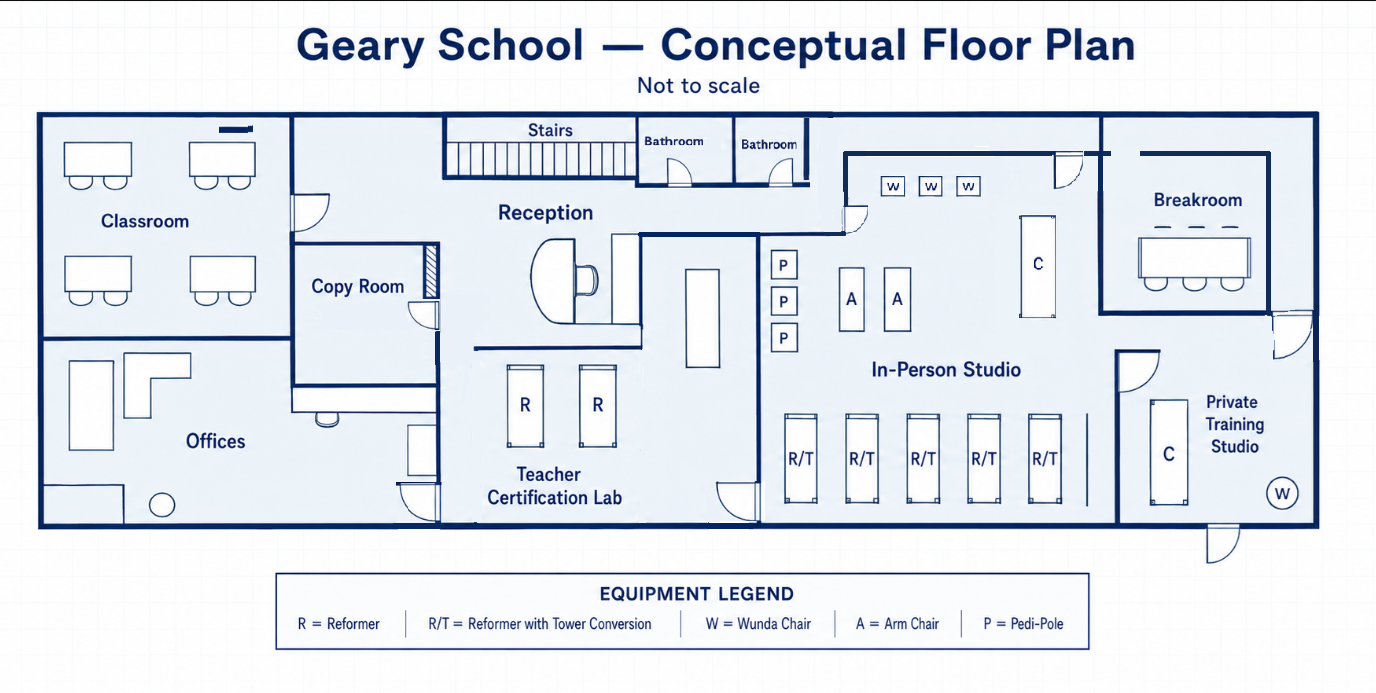 Floor plan of Geary School